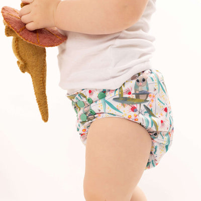 Cloth nappy with Aussie animal print