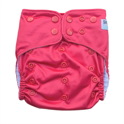 Bright pink cloth nappy