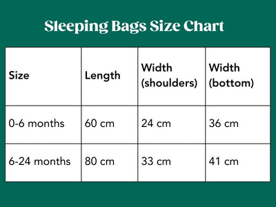 Bamboo Sleeping bags: 6-24 months
