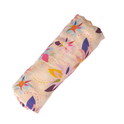 Swaddle with Australian native flowers