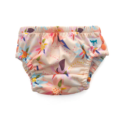 Swim Nappy with Australian flowers