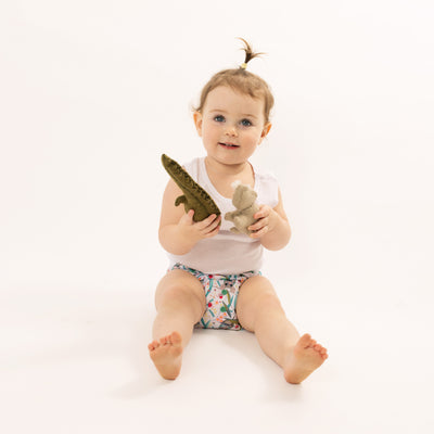 Australian cloth nappy with animal print