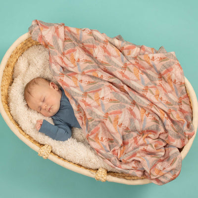 Large Bamboo-Cotton Muslin Swaddles