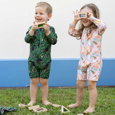 Long-Sleeve Swimwear and Hat Set