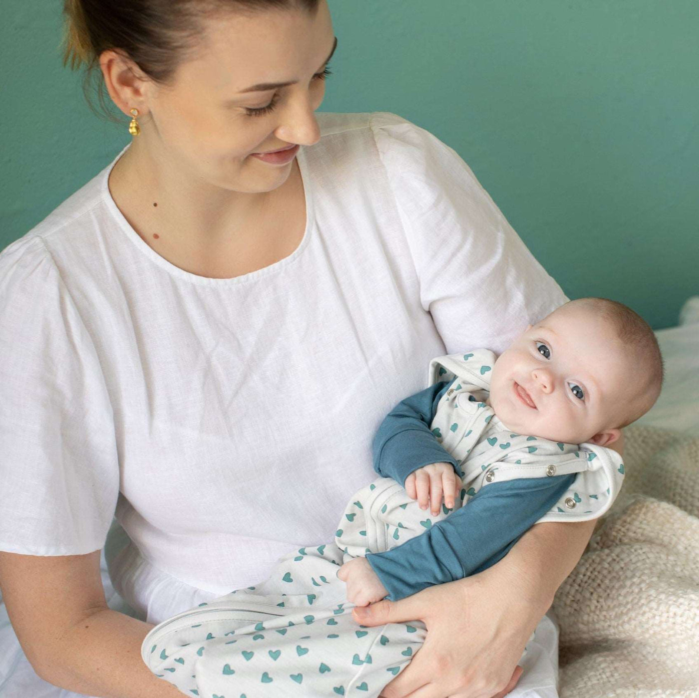 Swaddle bag and matching romper