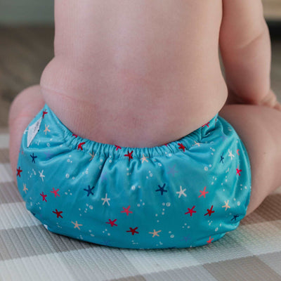 Cloth nappy with seastar print