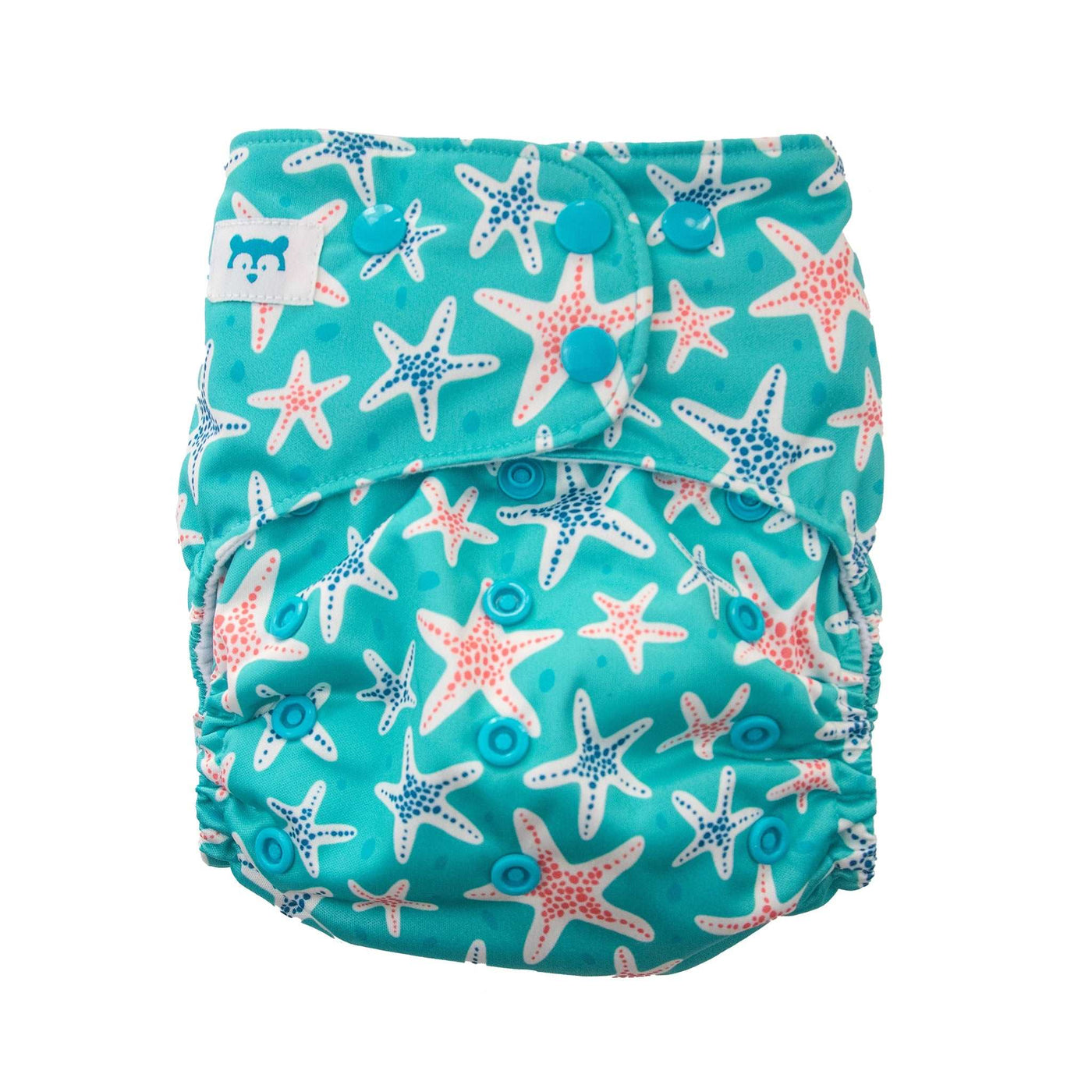 Cloth nappy with seastar pattern