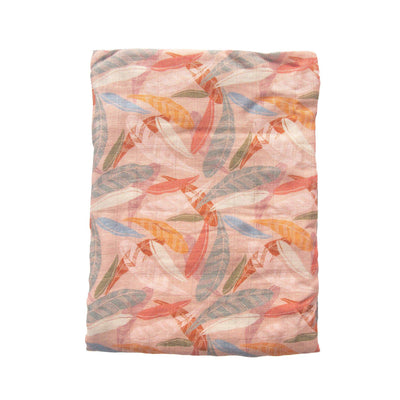 Soft bamboo-cotton swaddle