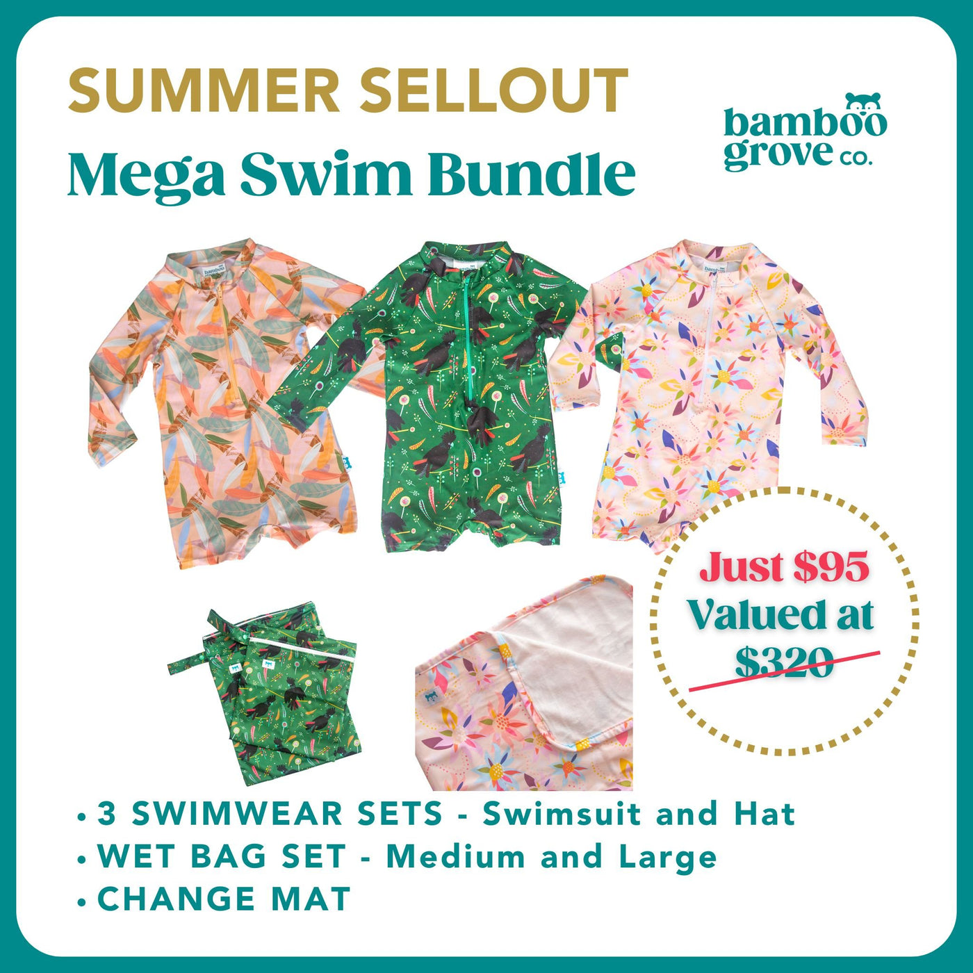 Summer Sellout Swim Bundle, Valued at $320, now only $95!